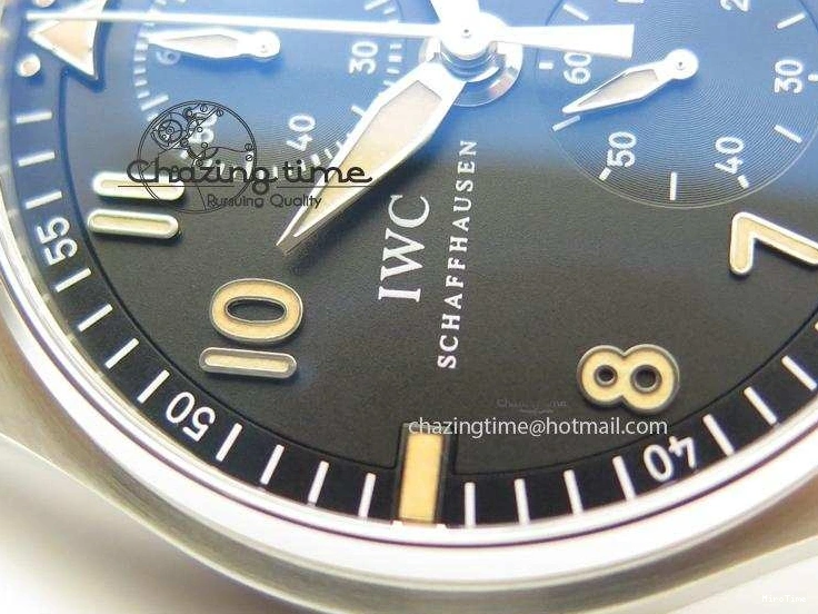 MIROTIME 0216 Pilot Chrono SS IW387808 CF3 ZF 1:1 Best Edition On Brown Leather Strap A Soft 7328